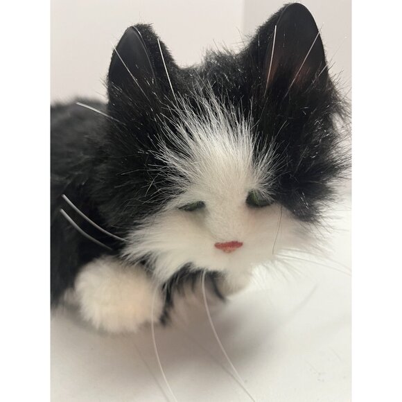 Tiger Furreal Friends Interactive Cat Toy Black White Meows '02 Box & Accessory - Picture 3 of 16